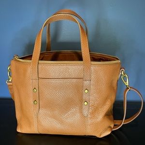 Fossil Jenna Pebbled Leather Medium Shoulder Bag with Strap EUC